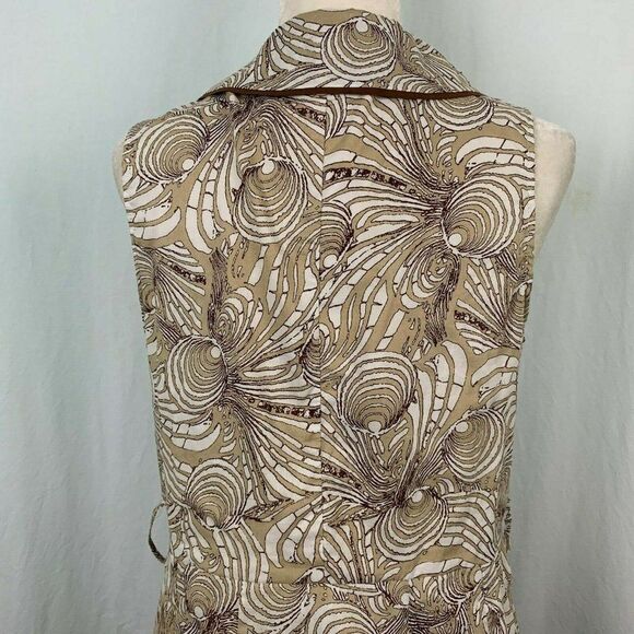 Mlle Gabrielle Collared Shirt Dress L Brown Tan - Picture 6 of 7